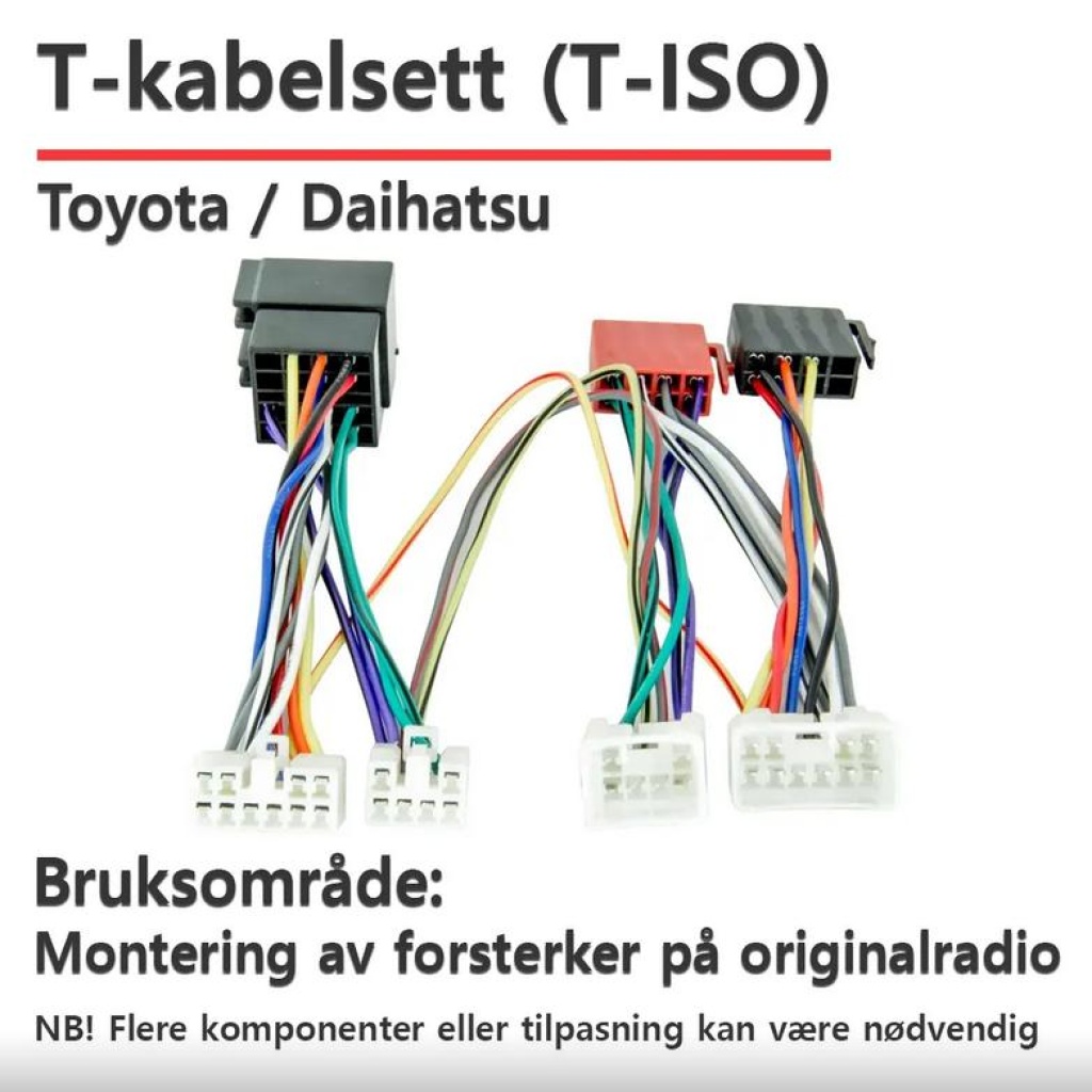 Match PP-AC37 – T-ISO kabelsett for Toyota / Daihatsu – Boomcar