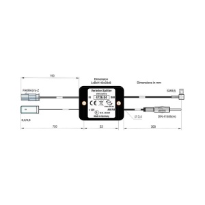 ATTB FM/DAB splitter - SMB - DIN (Han) -> FAKRA (Han)
