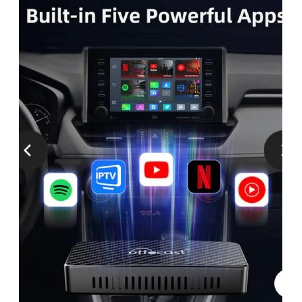 Trådløs Apple Carplay, Android Auto samt div Apper