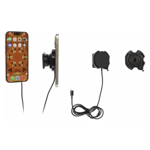 Brodit trådløs magnetisk lader, kompatibel med Apple MagSafe-enheter eller Apple MagSafe-tilbehør.