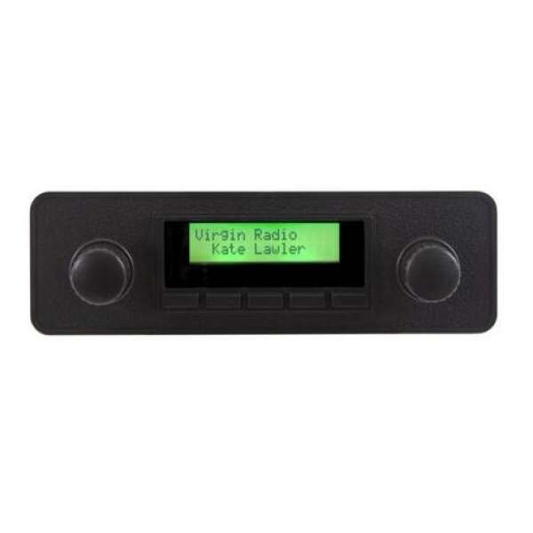 Classic Car Stereo retroradio med DAB+ og Bluetooth. Sort front - Bilde 2