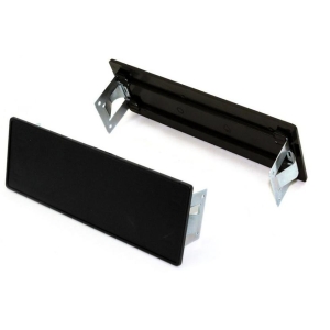 Universal Single DIN car radio push fit blanking plate panel (With metal snap-in clips)