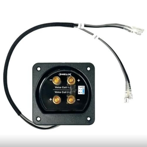 HELIX høyttalerterminal - Dobbel terminal med mulighet for enkel seriekobling