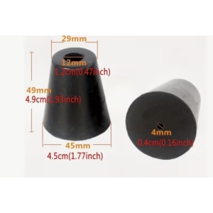 Gummibein 49 mm høye. Pakke med 4 stk