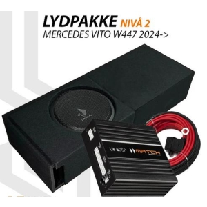 Match Lydoppgraderingspakke Mercedes Vito W447 2024->Ekstra kraftig DSP-forsterker og 10`` basskasse
