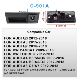 AHD ryggekamera for div VW og Audi modeller(Se bilde)
