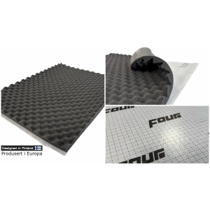 FOUR S2 WaveFlex 15 MM 50x37cm, 1,85m2 - 10 stk 15mm matter på 50 x 37cm = 1.85m²